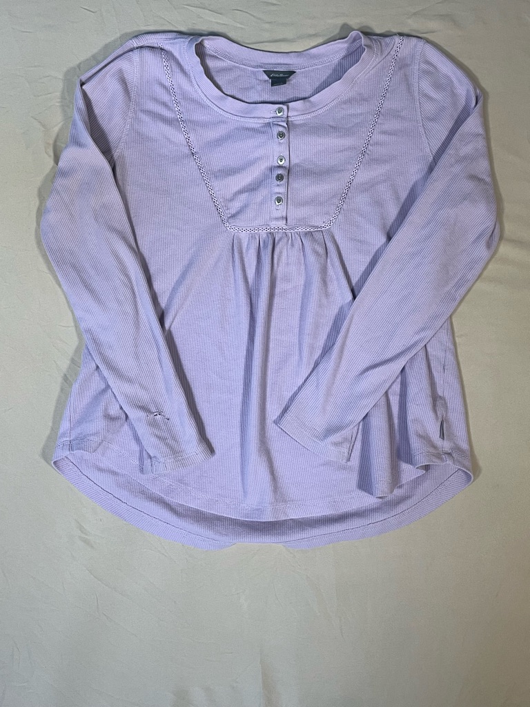Women's Eddie Bauer Long Sleeve Waffle Knit Top - Lilac